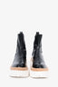 Stella McCartney Black Leather Chelsea Platform 'Emilie' Boots Size 39