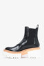 Stella McCartney Black Leather Chelsea Platform 'Emilie' Boots Size 39