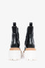 Stella McCartney Black Leather Chelsea Platform 'Emilie' Boots Size 39