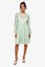 Needle & Thread Green Sequin/Mesh Mini Dress Size 6 US