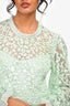 Needle & Thread Green Sequin/Mesh Mini Dress Size 6 US