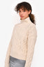 Fabiana Filippi Cream Alpaca Blend Chunky Knit Turtle Neck Sweater Size XS