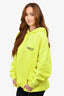 Balenciaga 2020 Neon Yellow Logo Hoodie Size L (As Is)