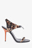 Burberry Leopard Print Ponyhair Strappy Heels SIze 37.5