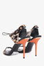 Burberry Leopard Print Ponyhair Strappy Heels SIze 37.5