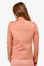 Theory Salmon Pink Leather Moto Jacket Size P