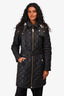 Burberry Black Hooded Jacket with Belt Size M