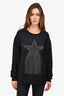Stella McCartney Black Star Embellished Fringe Sweater Size 44