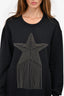 Stella McCartney Black Star Embellished Fringe Sweater Size 44