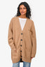 N.21 Beige Mohair Rhinestone Clover Cardigan Size 42