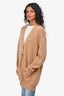 N.21 Beige Mohair Rhinestone Clover Cardigan Size 42