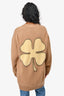 N.21 Beige Mohair Rhinestone Clover Cardigan Size 42