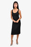 St.John Black Knit Sleeveless Midi Dress Size 6