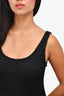 St.John Black Knit Sleeveless Midi Dress Size 6
