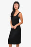 St.John Black Knit Sleeveless Midi Dress Size 6
