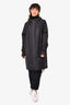 Moose Knuckles Black Nylon Long Zip Rain Jacket Size M