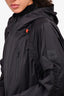 Moose Knuckles Black Nylon Long Zip Rain Jacket Size M