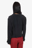Escada Black Silk Ruffled Blazer Size 42
