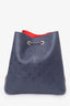 Louis Vuitton Navy Blue Leather Empreinte Neonoe Bucket Bag