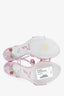 Rene Caovilla Pink PVC Crystal Embellished Bow Sandals Size 35.5
