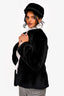 P.A.R.O.S.H Black Rabbit Fur Jacket Size 42