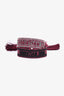 Christian Dior Burgundy Cotton Embellished Friendship Duo Bracelets