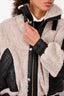Iro Black/White Leather/Sheep Flight Jacket Size 34