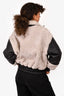 Iro Black/White Leather/Sheep Flight Jacket Size 34