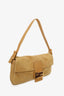 Fendi Brown Suede Baguette Shoulder Bag