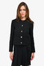 Theory Black Tweed Cropped Blazer Size 0
