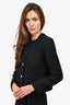 Theory Black Tweed Cropped Blazer Size 0