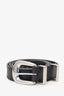 Celine Black Leather SHW Western Style Belt Size 80