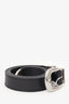 Celine Black Leather SHW Western Style Belt Size 80