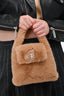Blumarine Brown Faux Fur Top Handle Bag