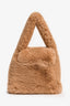 Blumarine Brown Faux Fur Top Handle Bag