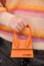 Jacquemus Orange Leather Le Chiquito Mini Top Handle with Strap