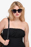 Carolina Herrera Black Round Frame Sunglasses