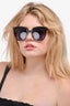 Carolina Herrera Black Round Frame Sunglasses