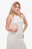 Christian Dior Vintage Pink Oblique Zip Pouch Wristlet (As Is)
