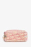 Christian Dior Vintage Pink Oblique Zip Pouch Wristlet (As Is)