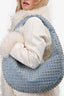 Retrofete Blue Denim Crystal Embellished Elodie Shoulder Bag