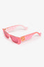 Gucci Hot Pink GG Rectangle Sunglasses