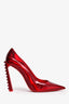 Christian Louboutin Red Patent Psychic Leather 'Condorapik 100' Heels Size 40