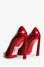 Christian Louboutin Red Patent Psychic Leather 'Condorapik 100' Heels Size 40