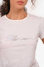 Blumarine White Cotton Logo Baby Tee Size 4