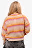 Isabel Marant Etoile Pink/Yellow Striped Super Kid Mohair Crewneck Sweater Size 38
