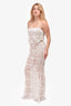 Tularosa White Crochet Halter Top + Maxi Skirt Set Size M