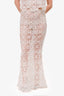 Tularosa White Crochet Halter Top + Maxi Skirt Set Size M