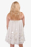 Retrofete White Strapless Sequin Mini Dress Size S