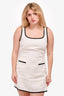 L'Academie White Black Contrast Trim Romper Size M